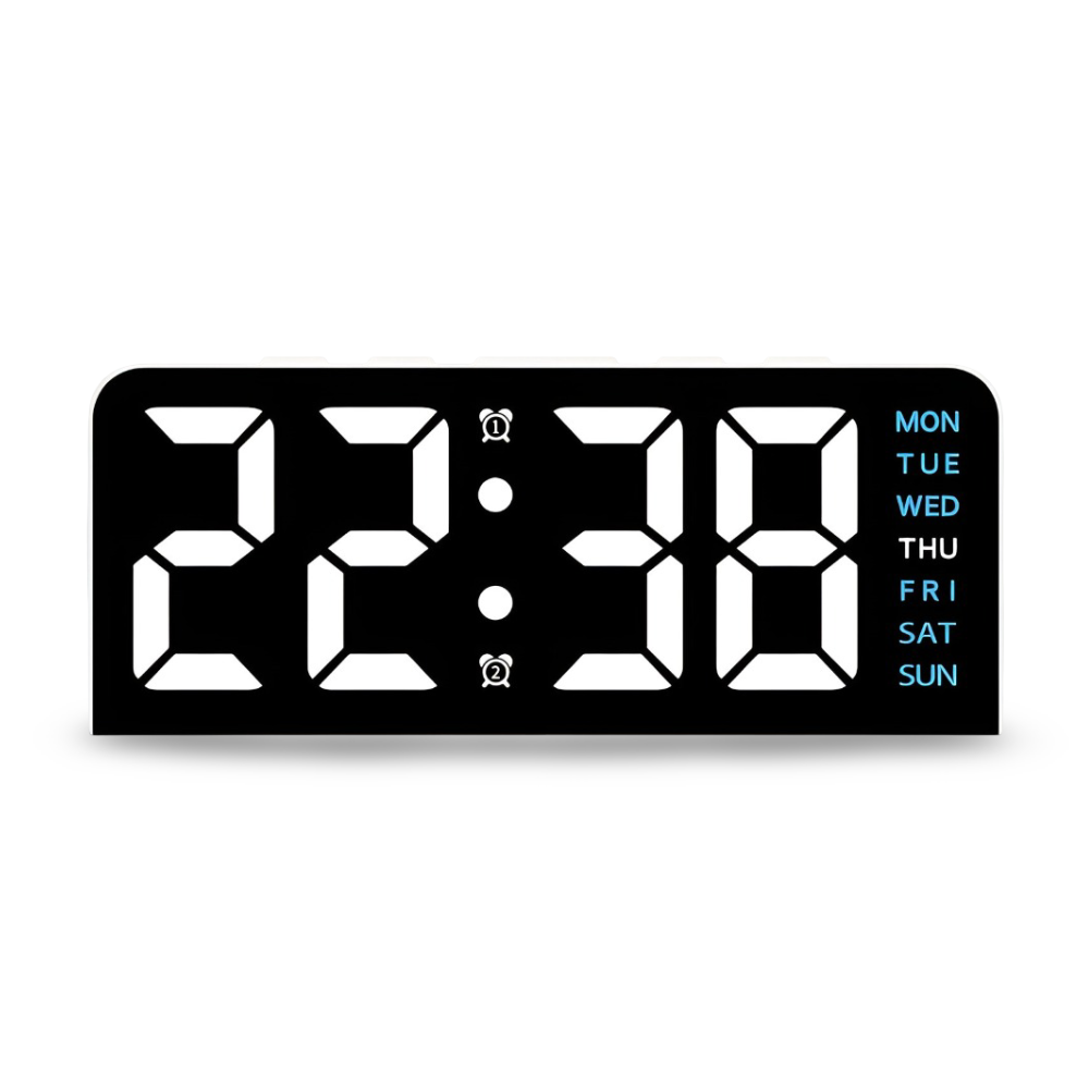 Schicker Silent LED Wecker mit Licht - Minimalistischer Digital Wecker für Zuhause, Büro, Schlafzimmer