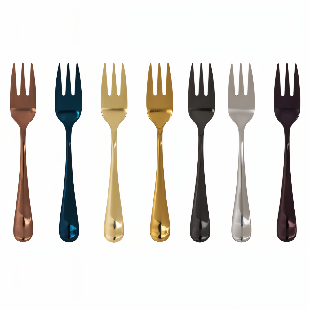 ChromaForks - 4/6-teilige Dessertgabel-Sets- Salatgabeln- Edelstahlgabeln