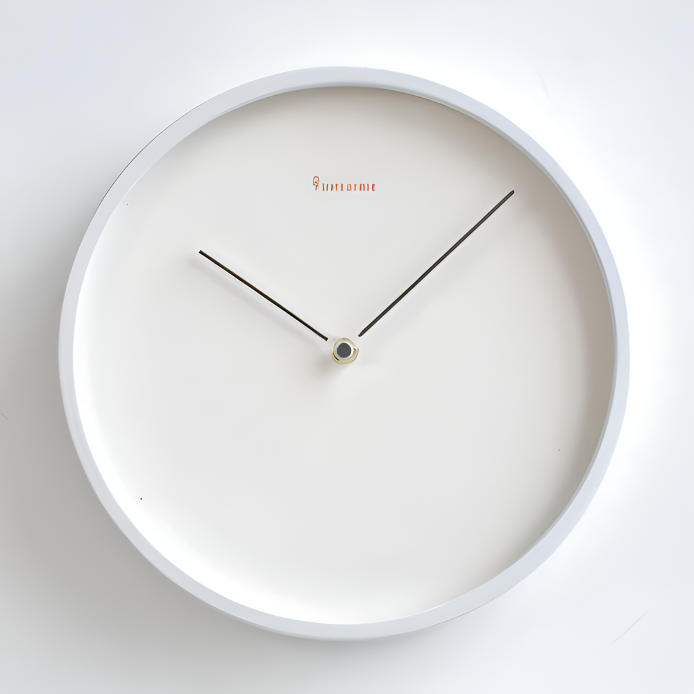 Elegante Wanduhr Weiß Metall 25cm/30cm