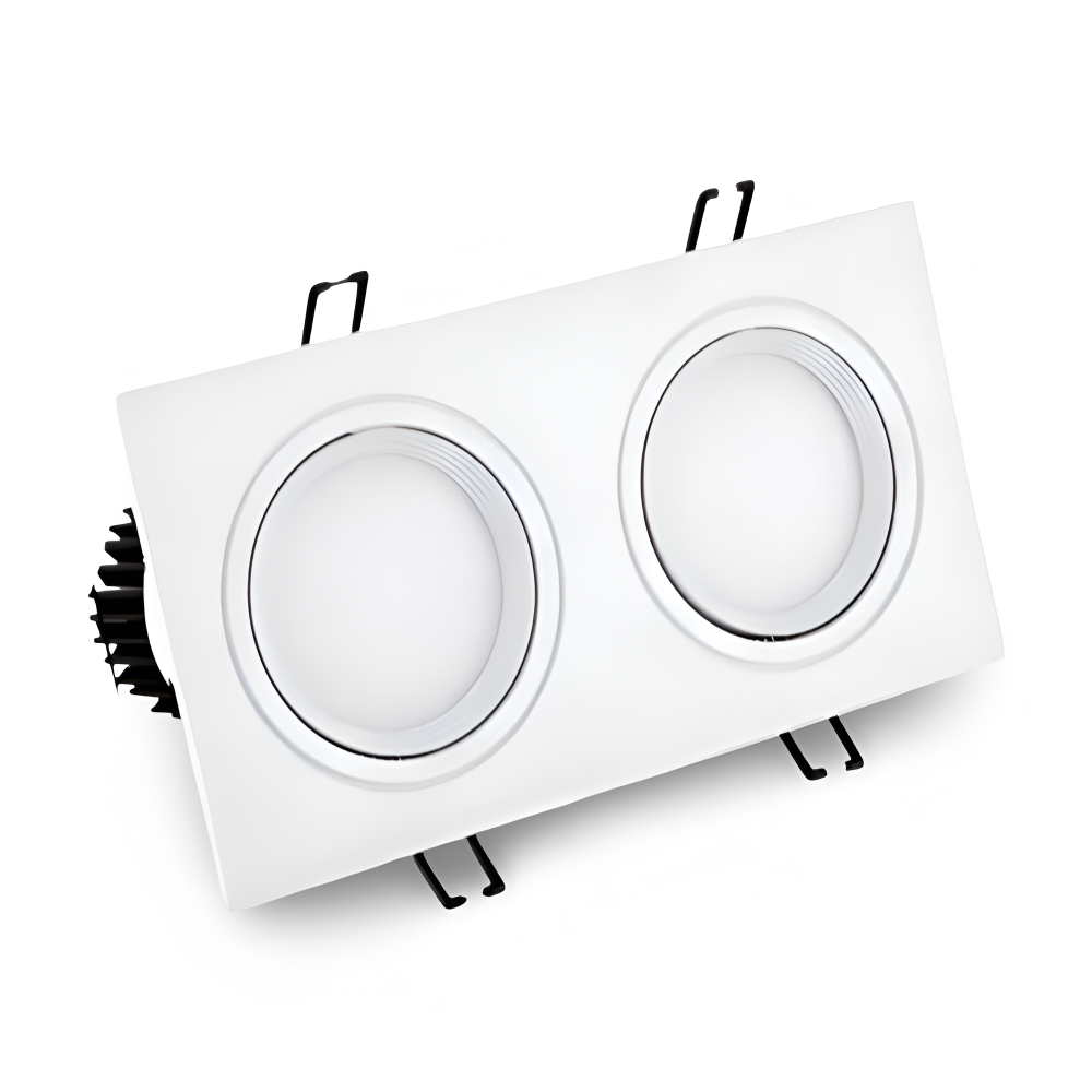 CircuQuad Spot Lights - Weiß/Schwarz Quadratische Deckeneinbauleuchten