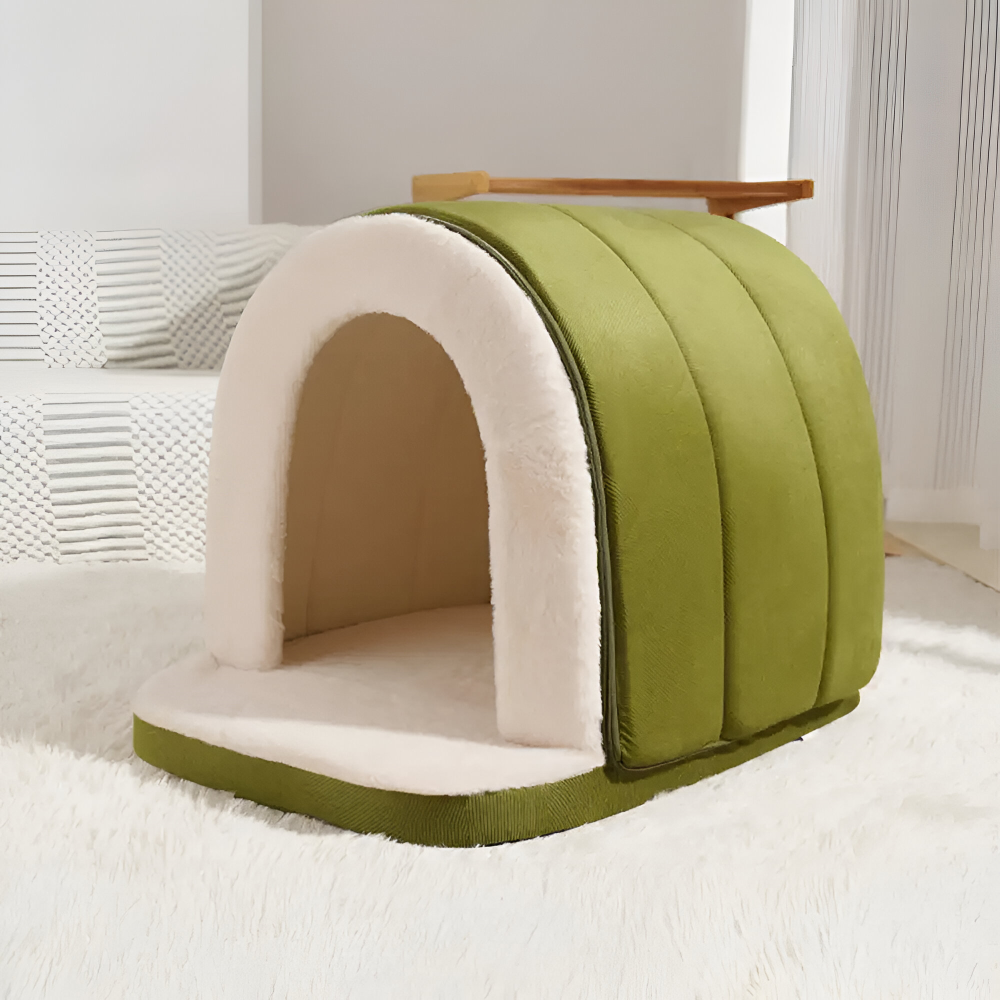 2-in-1 Hundebett & Hundehöhle Plüsch – Orthopädisch, Anti-Stress, Waschbar