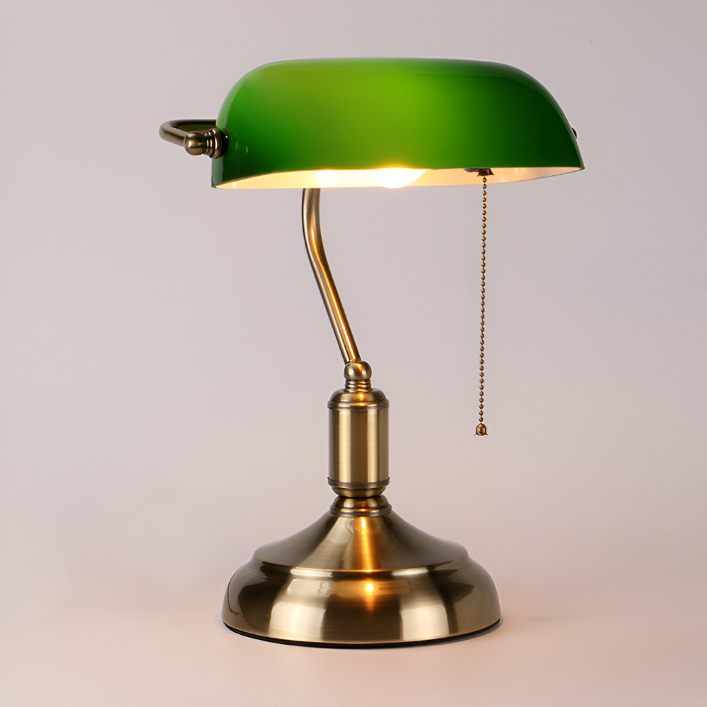 Klassische Grüne Schreibtischlampe - Zeitloser Vintage-Stil Beleuchtung