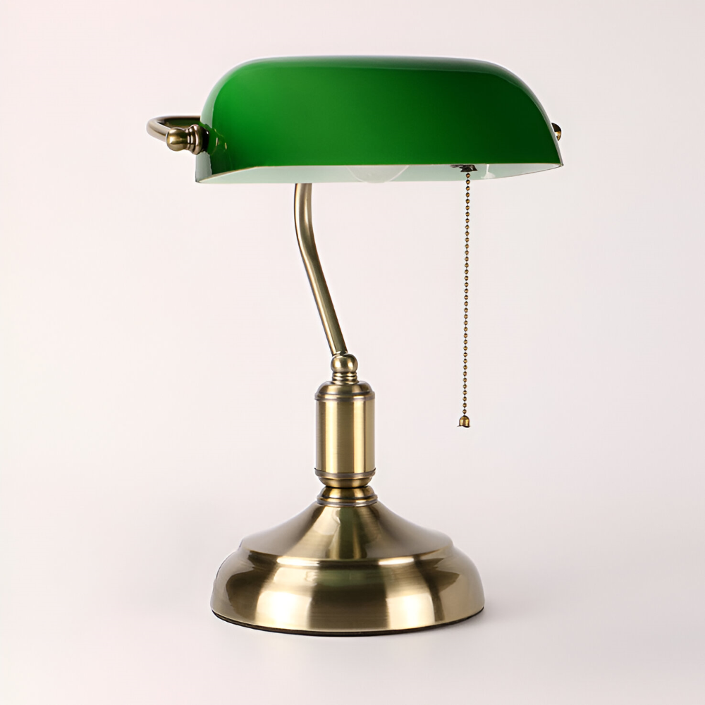 Klassische Grüne Schreibtischlampe - Zeitloser Vintage-Stil Beleuchtung