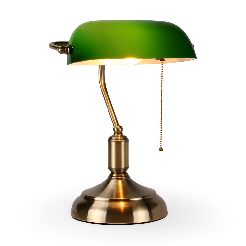 Klassische Grüne Schreibtischlampe - Zeitloser Vintage-Stil Beleuchtung