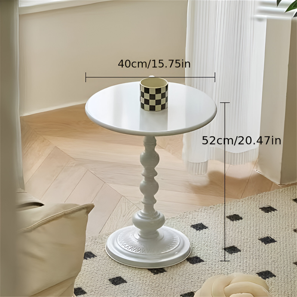 Klassischer Runder Baluster-Stil Beistelltisch - Idealer Kompakter Mini-Tisch für Kleine Räume