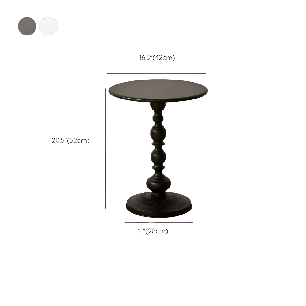 Klassischer Runder Baluster-Stil Beistelltisch - Idealer Kompakter Mini-Tisch für Kleine Räume