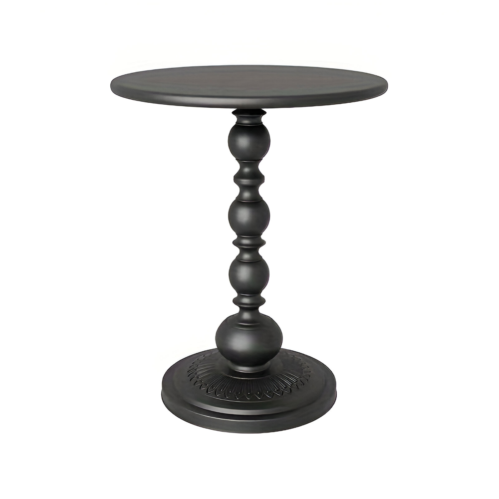 Klassischer Runder Baluster-Stil Beistelltisch - Idealer Kompakter Mini-Tisch für Kleine Räume