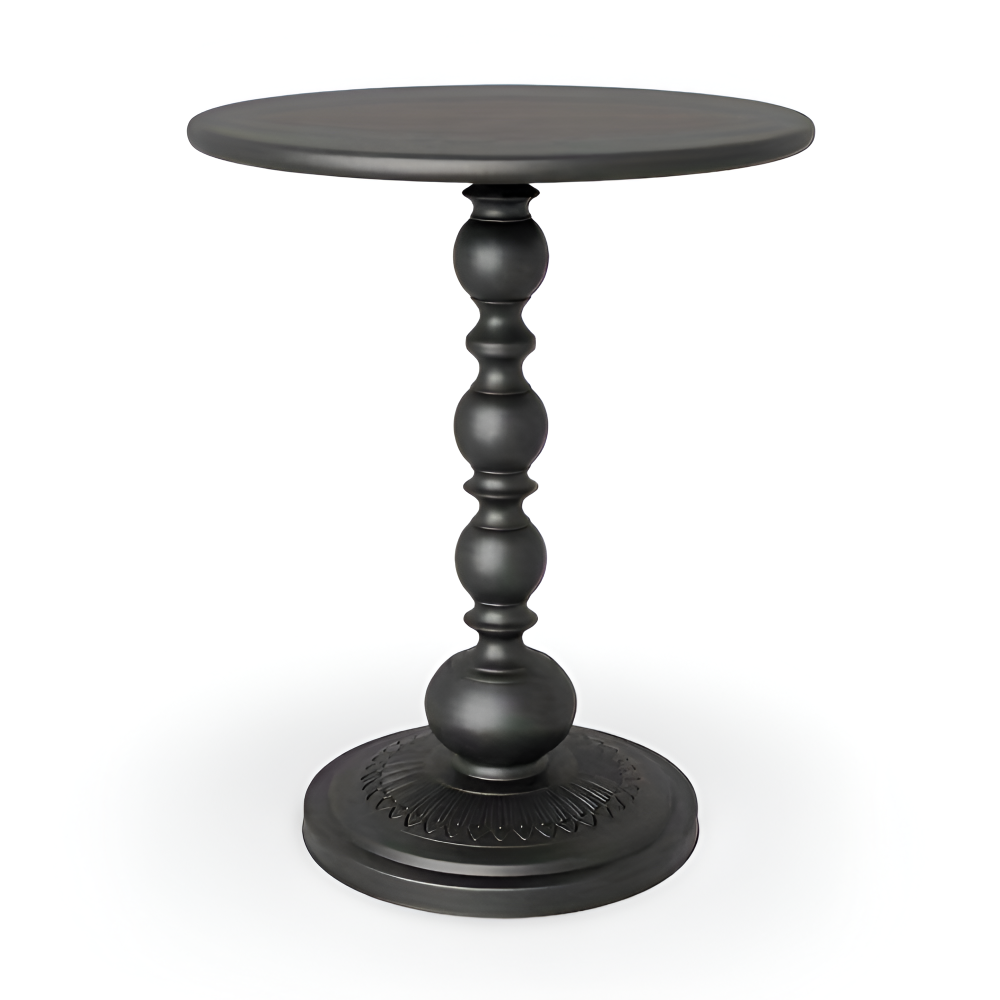 Klassischer Runder Baluster-Stil Beistelltisch - Idealer Kompakter Mini-Tisch für Kleine Räume