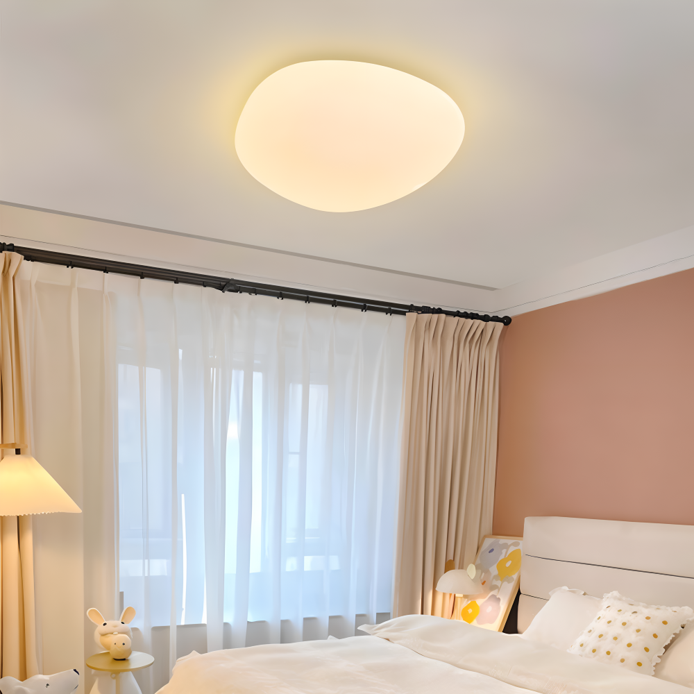 Cobble Deckenleuchte - Stilvolle Kieselstein Deckenleuchte mit Integrierter LED