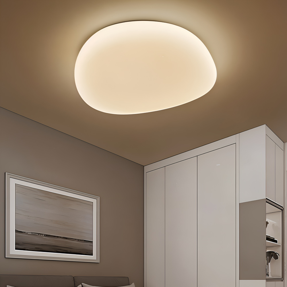 Cobble Deckenleuchte - Stilvolle Kieselstein Deckenleuchte mit Integrierter LED