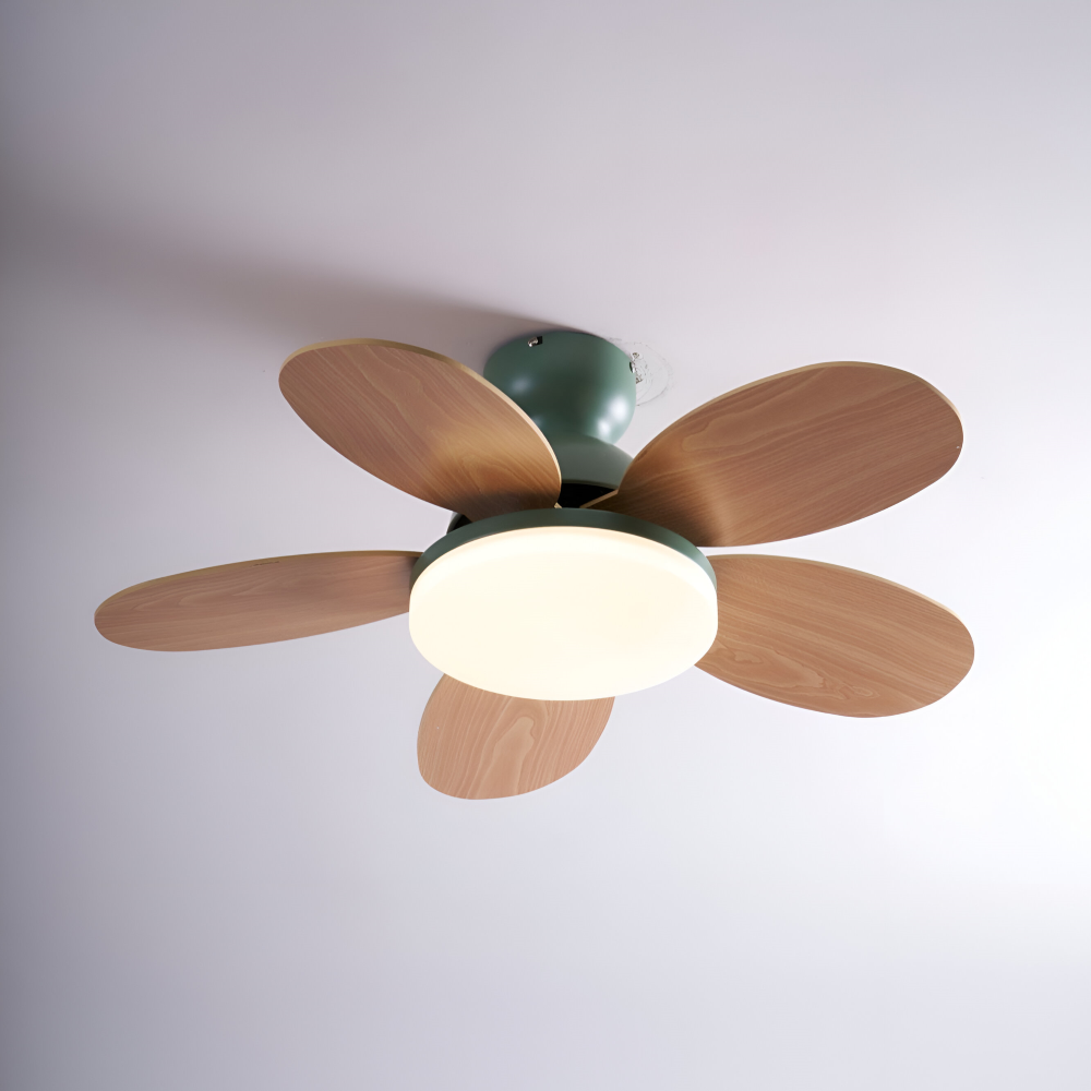 Bunter Blütenblatt Design Deckenventilator mit Integrierter LED Leuchte