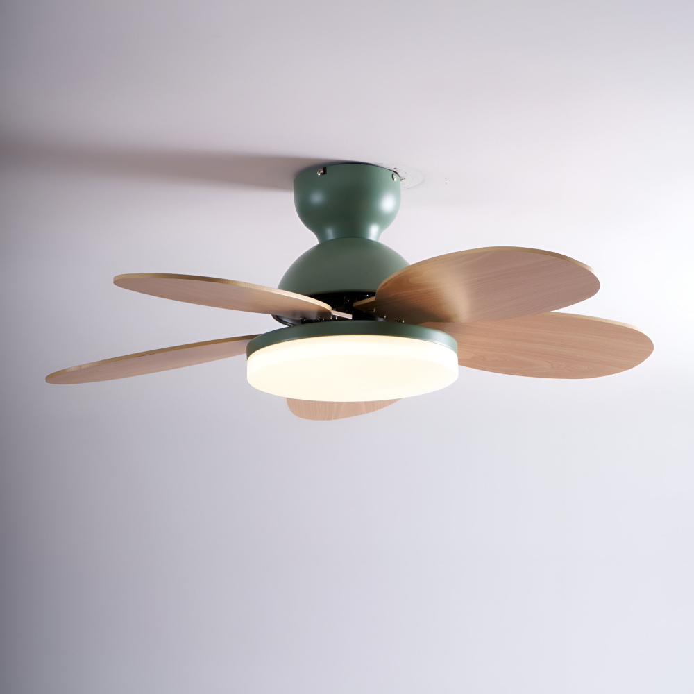 Bunter Blütenblatt Design Deckenventilator mit Integrierter LED Leuchte