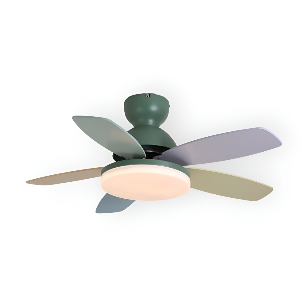 Bunter Blütenblatt Design Deckenventilator mit Integrierter LED Leuchte