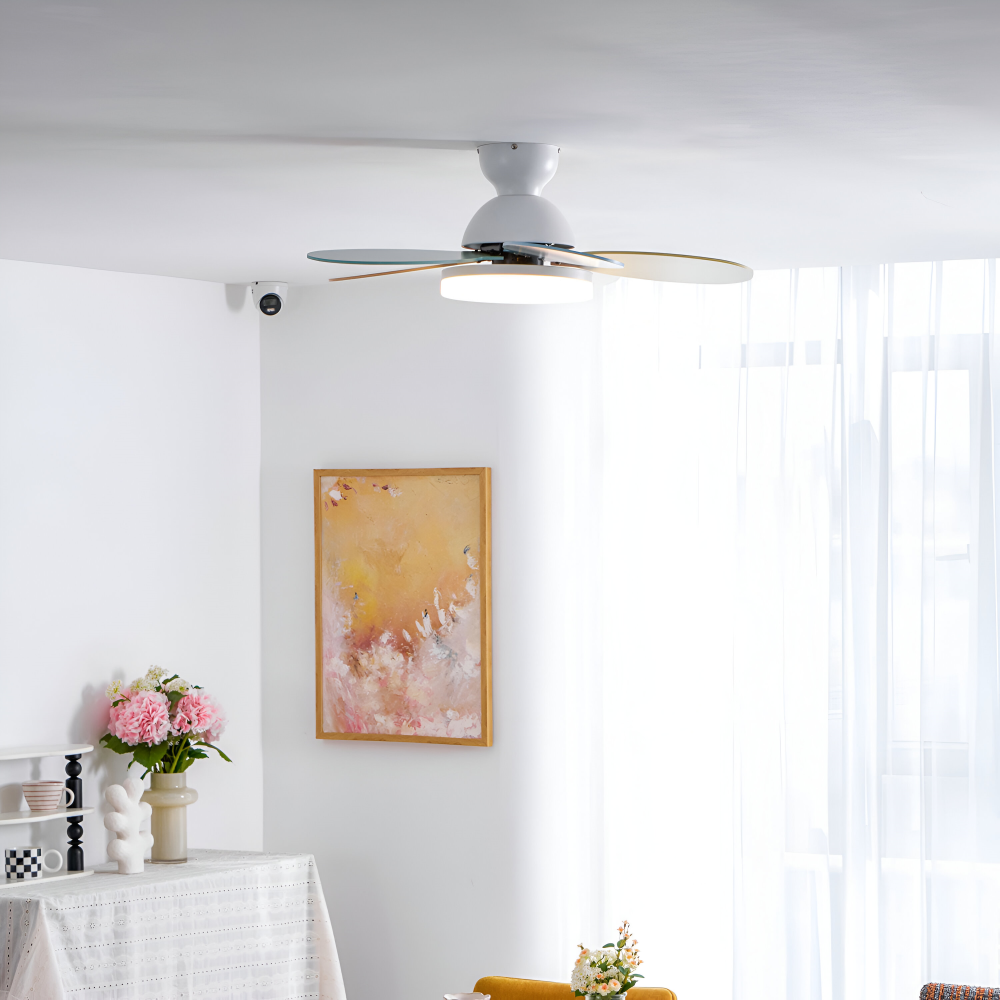 Bunter Blütenblatt Design Deckenventilator mit Integrierter LED Leuchte