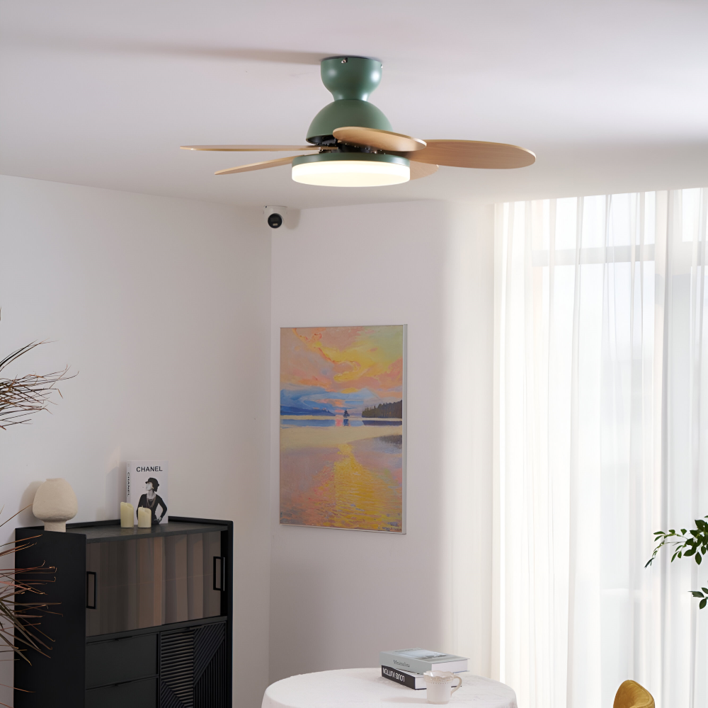 Bunter Blütenblatt Design Deckenventilator mit Integrierter LED Leuchte