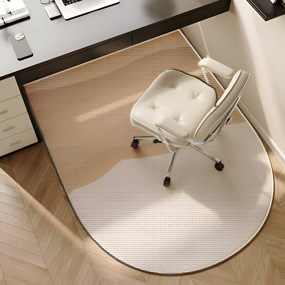 ComfiOval Teppich  - Plüschsamt Anti Rutsch Teppichvorleger für Schlafzimmer und Arbeitszimmer