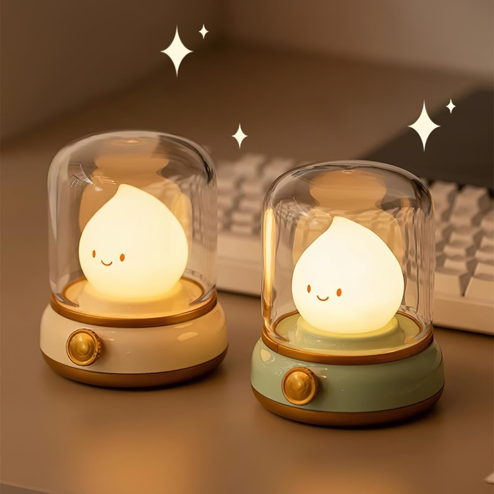 Kompaktes Flameffekt LED Nachtlicht – Nachtlicht für Kinder