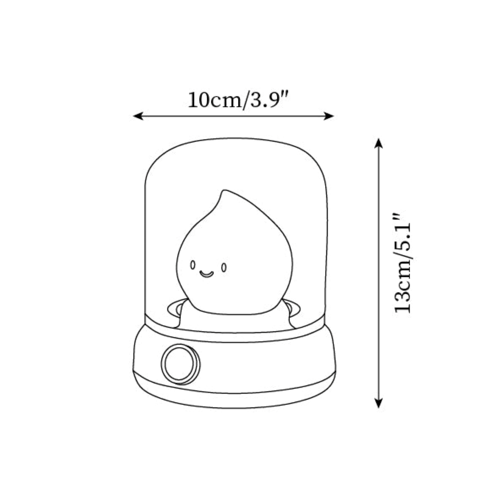 Kompaktes Flameffekt LED Nachtlicht – Nachtlicht für Kinder