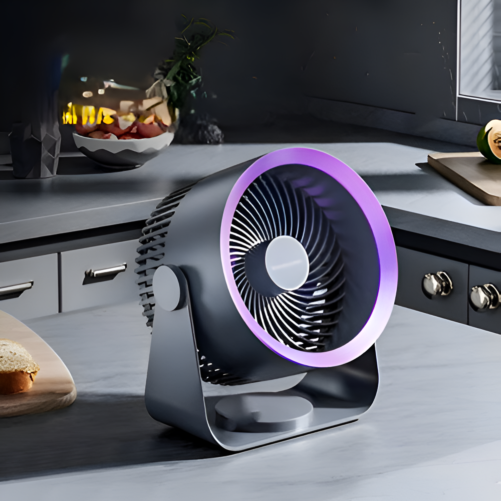Kompakter Oszillierender Tischventilator für Zuhause und Büro