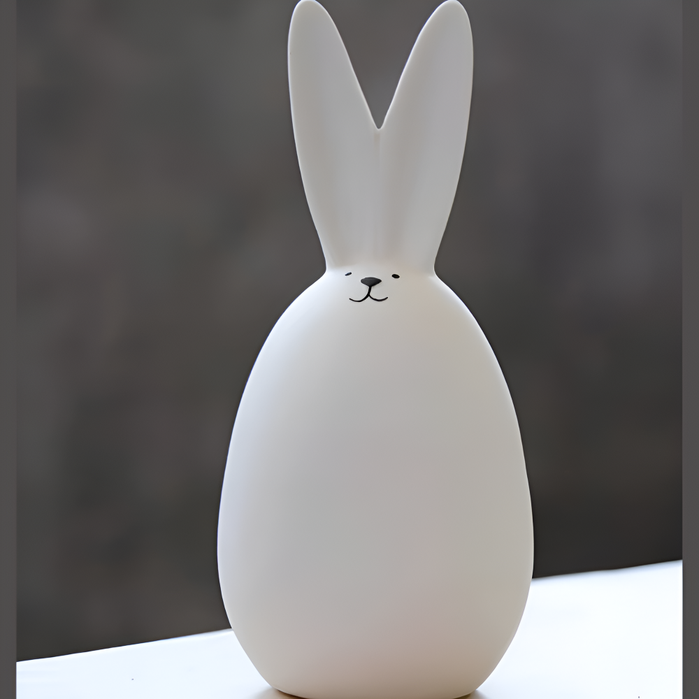 ConeyBliss Osterdeko - Minimalistische Weiße Keramik Osterhasen Figuren