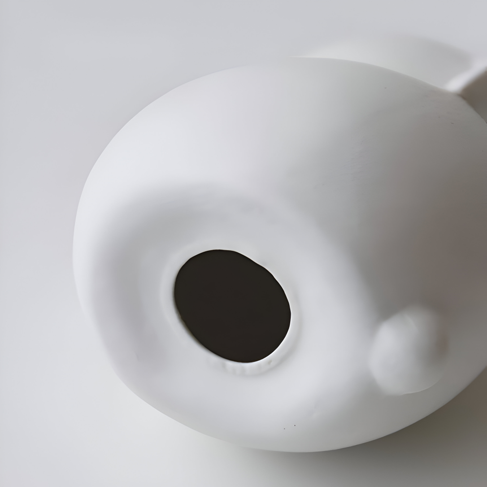 ConeyBliss Osterdeko - Minimalistische Weiße Keramik Osterhasen Figuren