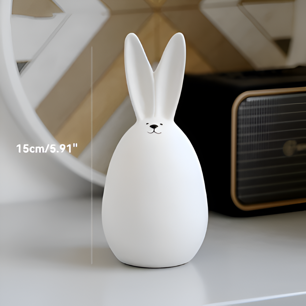 ConeyBliss Osterdeko - Minimalistische Weiße Keramik Osterhasen Figuren
