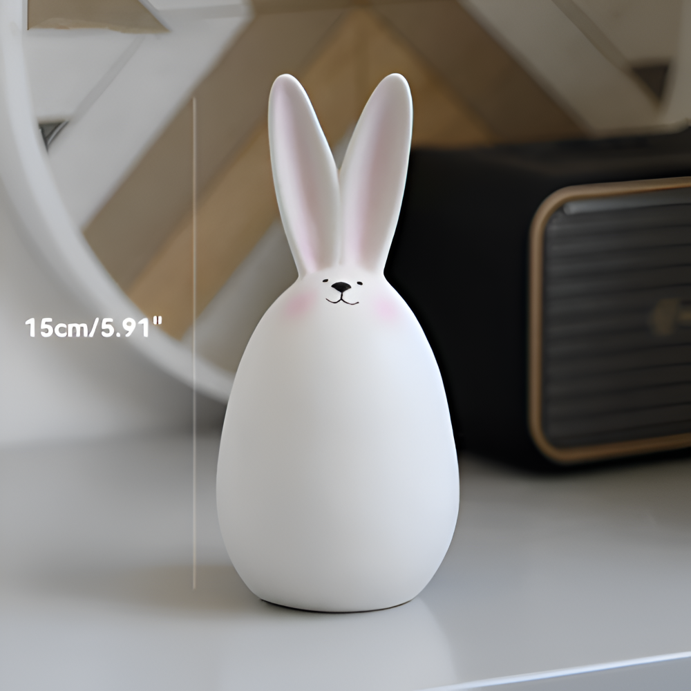 ConeyBliss Osterdeko - Minimalistische Weiße Keramik Osterhasen Figuren
