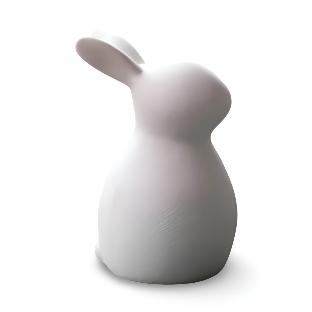 ConeyBliss Osterdeko - Minimalistische Weiße Keramik Osterhasen Figuren
