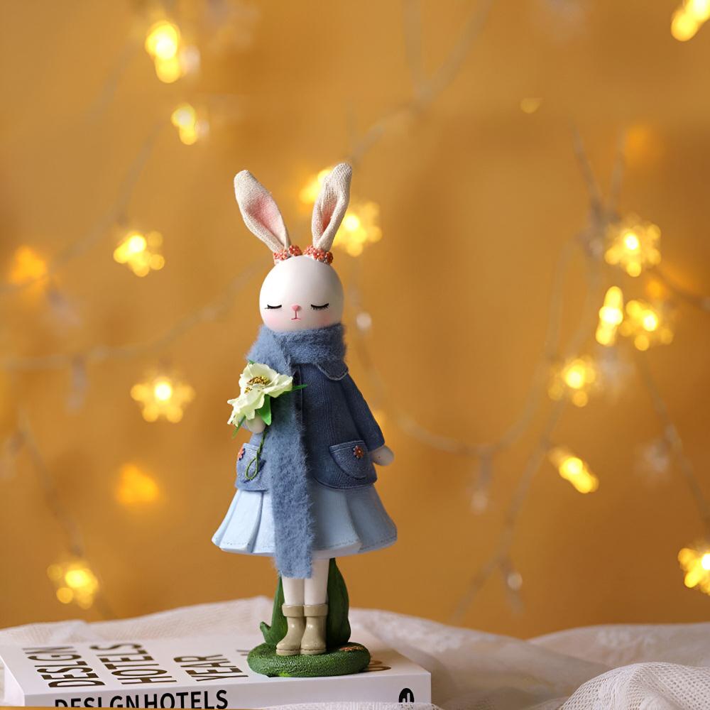 ConeyChic Osterdeko - Elegante Hasenfigur aus Harz - Easter Ornaments