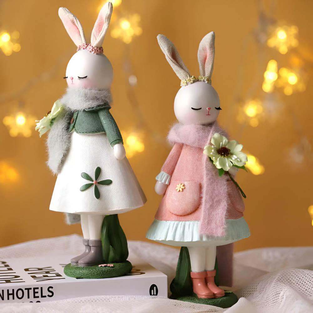ConeyChic Osterdeko - Elegante Hasenfigur aus Harz - Easter Ornaments