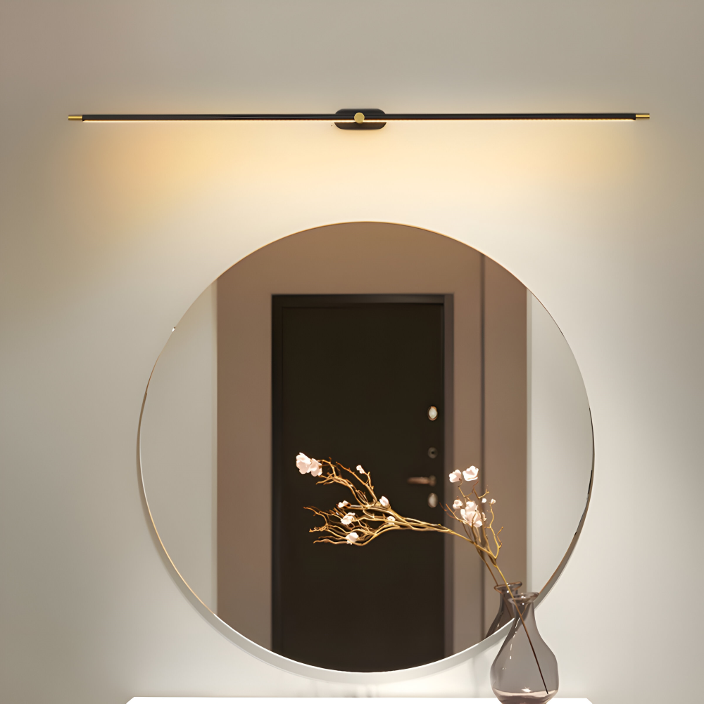 Kabellose wiederaufladbare LED-Wandleuchte – Schwarz/Gold – Modernes, schlankes Design in 3 Längen