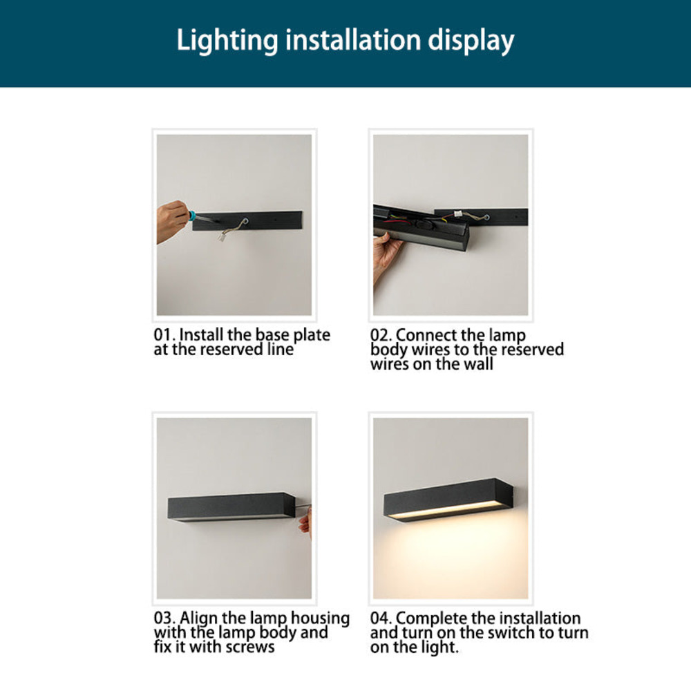 Zeitgenössische Wasserdichte Aluminium LED Wandleuchte für Außenbereiche