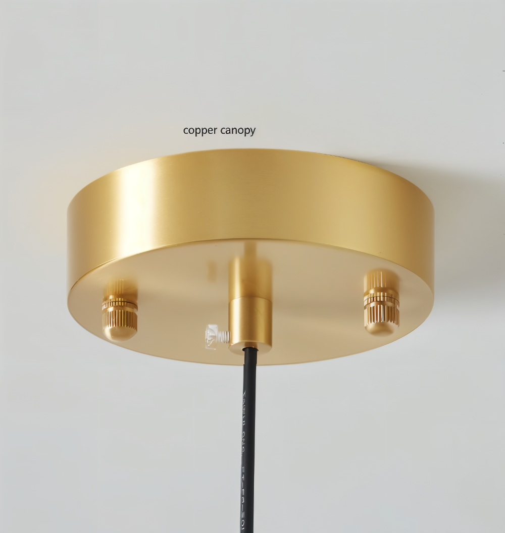 Kupfer-Kuppelleuchte - Retro Orange Weiß Bauhaus LED Pendelleuchte