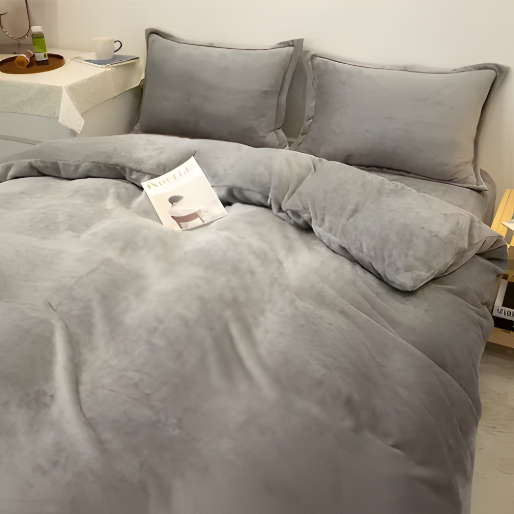 Gemütlicher Flanell Bettbezug - Weiche, Warme Polyester Bettwäsche