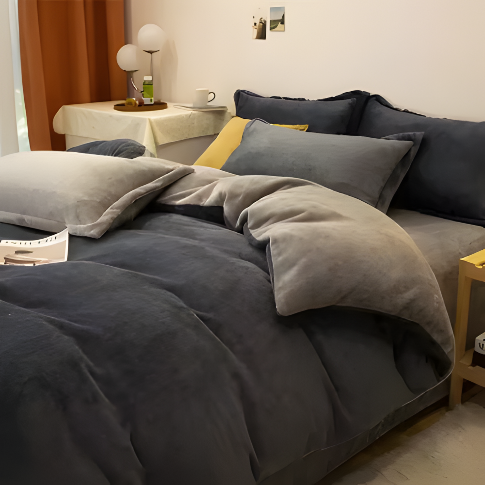 Gemütlicher Flanell Bettbezug - Weiche, Warme Polyester Bettwäsche