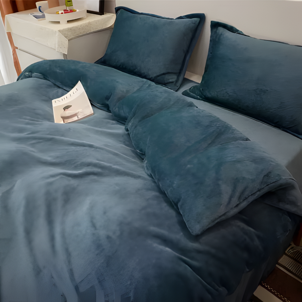 Gemütlicher Flanell Bettbezug - Weiche, Warme Polyester Bettwäsche