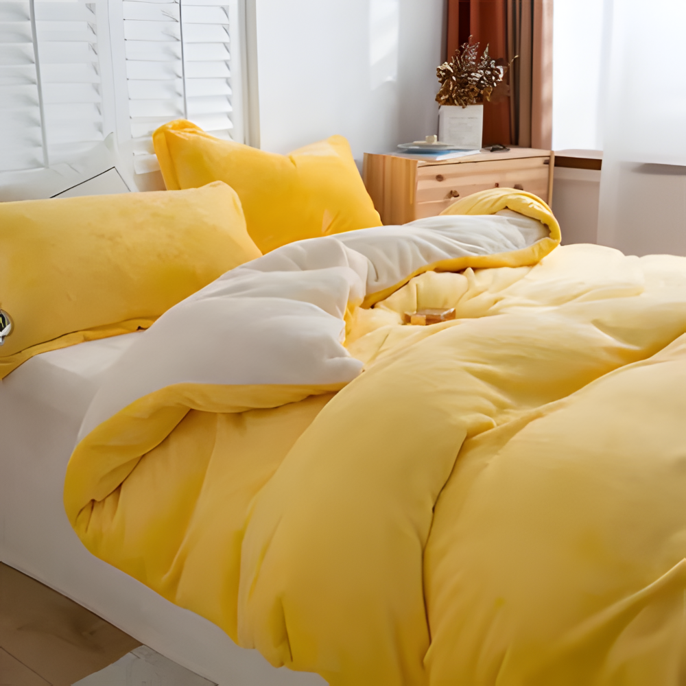 Gemütlicher Flanell Bettbezug - Weiche, Warme Polyester Bettwäsche