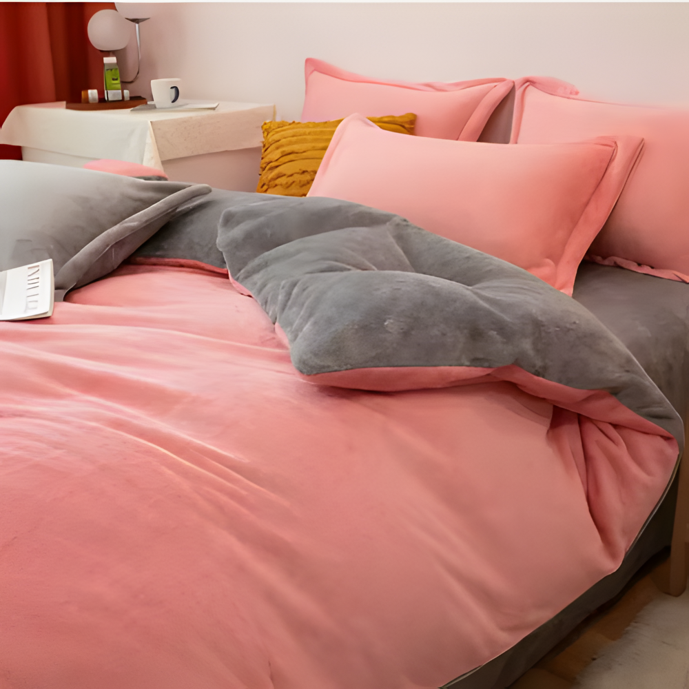 Gemütlicher Flanell Bettbezug - Weiche, Warme Polyester Bettwäsche