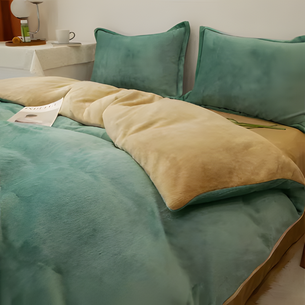 Gemütlicher Flanell Bettbezug - Weiche, Warme Polyester Bettwäsche