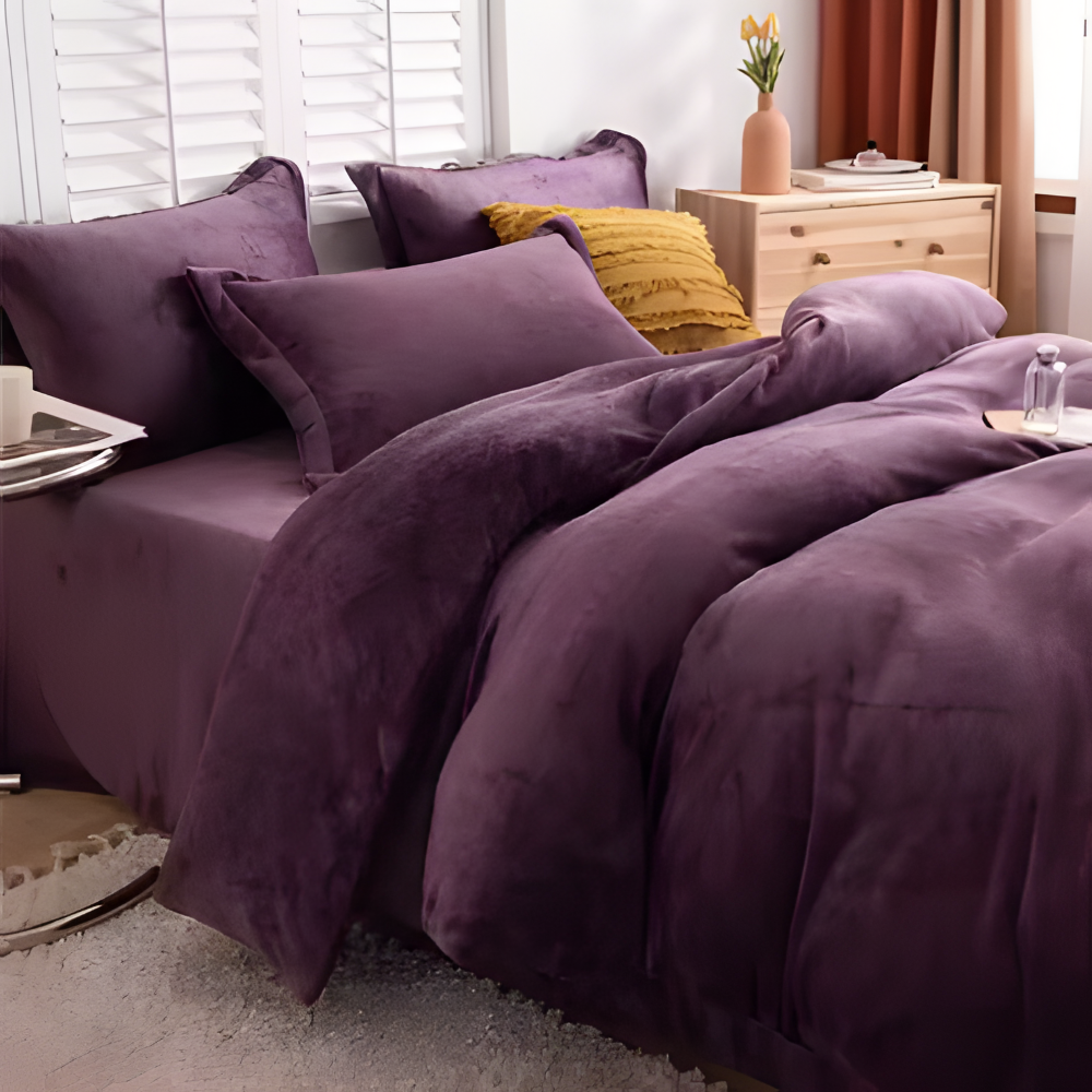 Gemütlicher Flanell Bettbezug - Weiche, Warme Polyester Bettwäsche