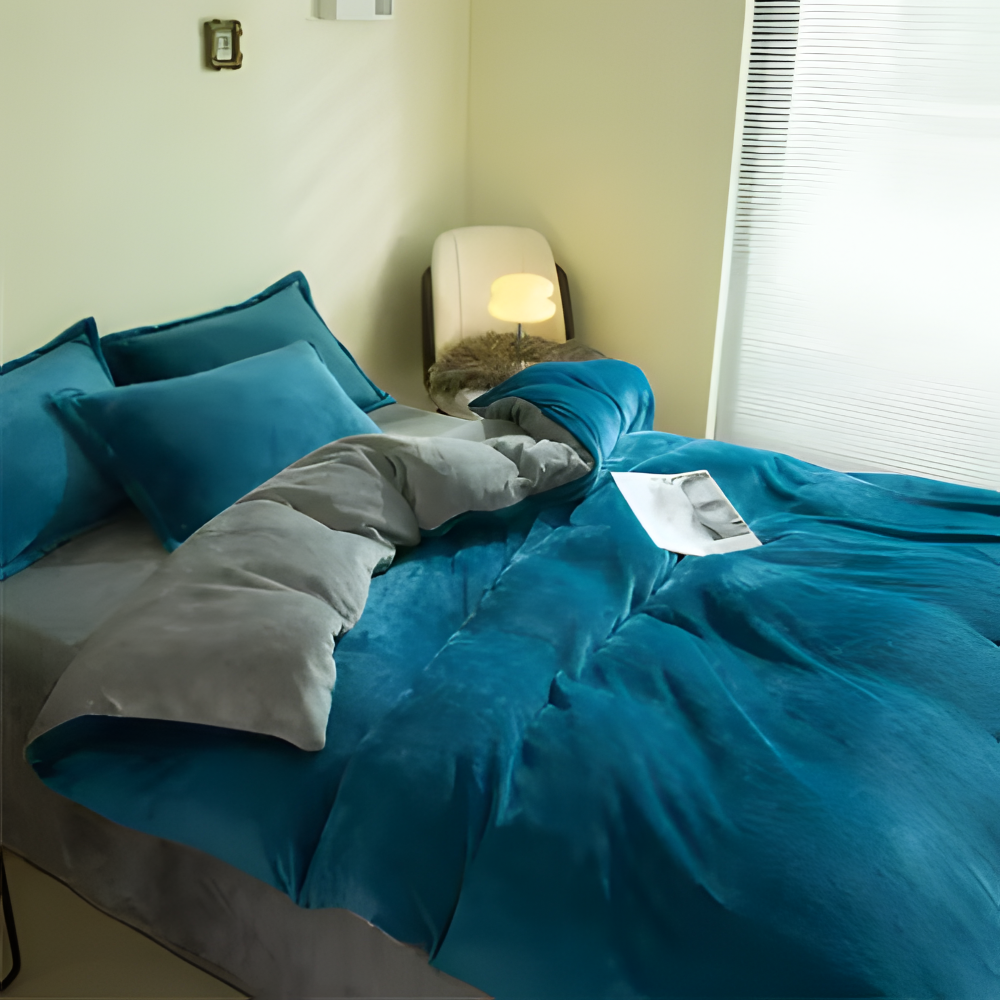 Gemütlicher Flanell Bettbezug - Weiche, Warme Polyester Bettwäsche