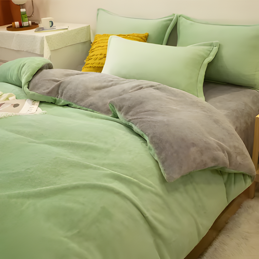 Gemütlicher Flanell Bettbezug - Weiche, Warme Polyester Bettwäsche