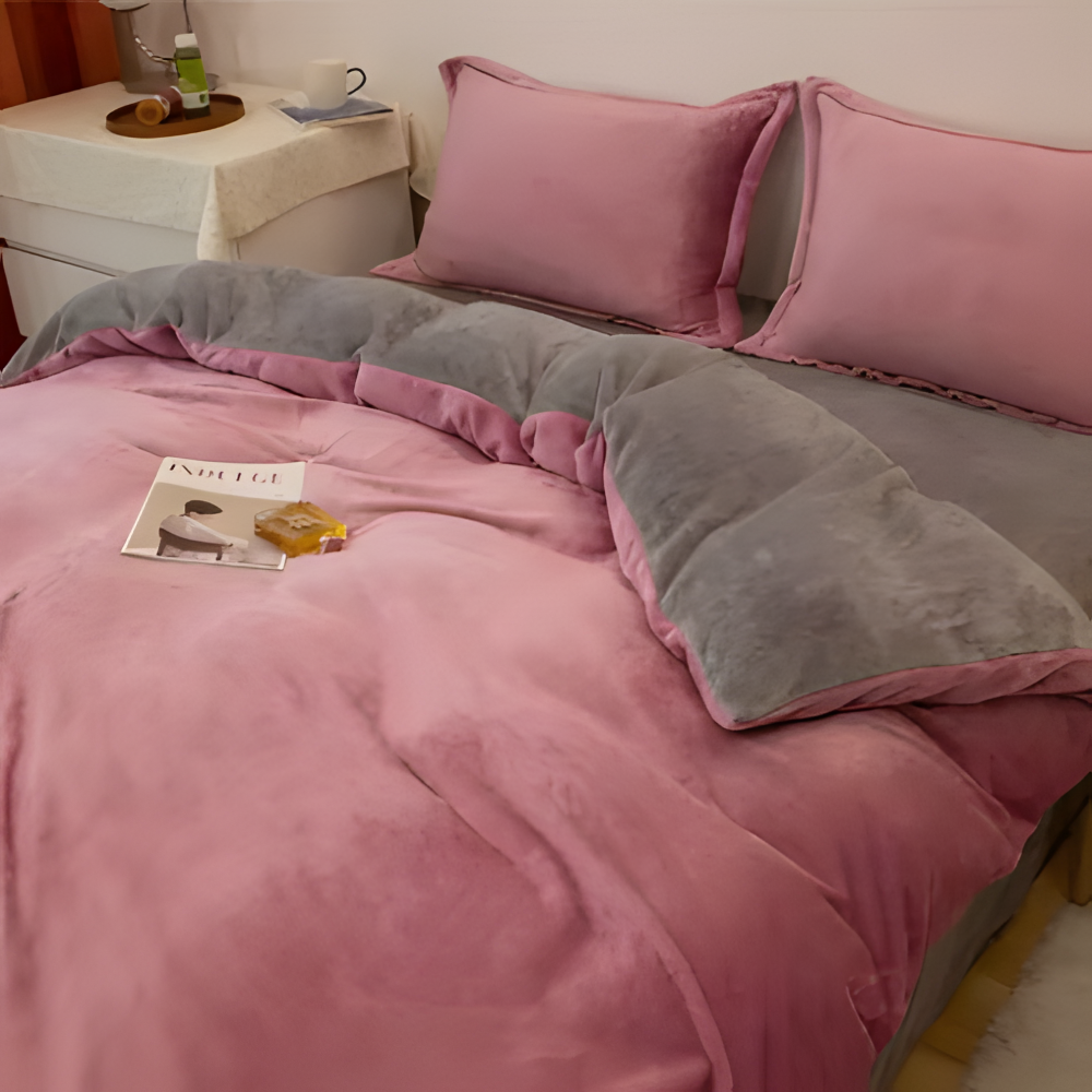 Gemütlicher Flanell Bettbezug - Weiche, Warme Polyester Bettwäsche