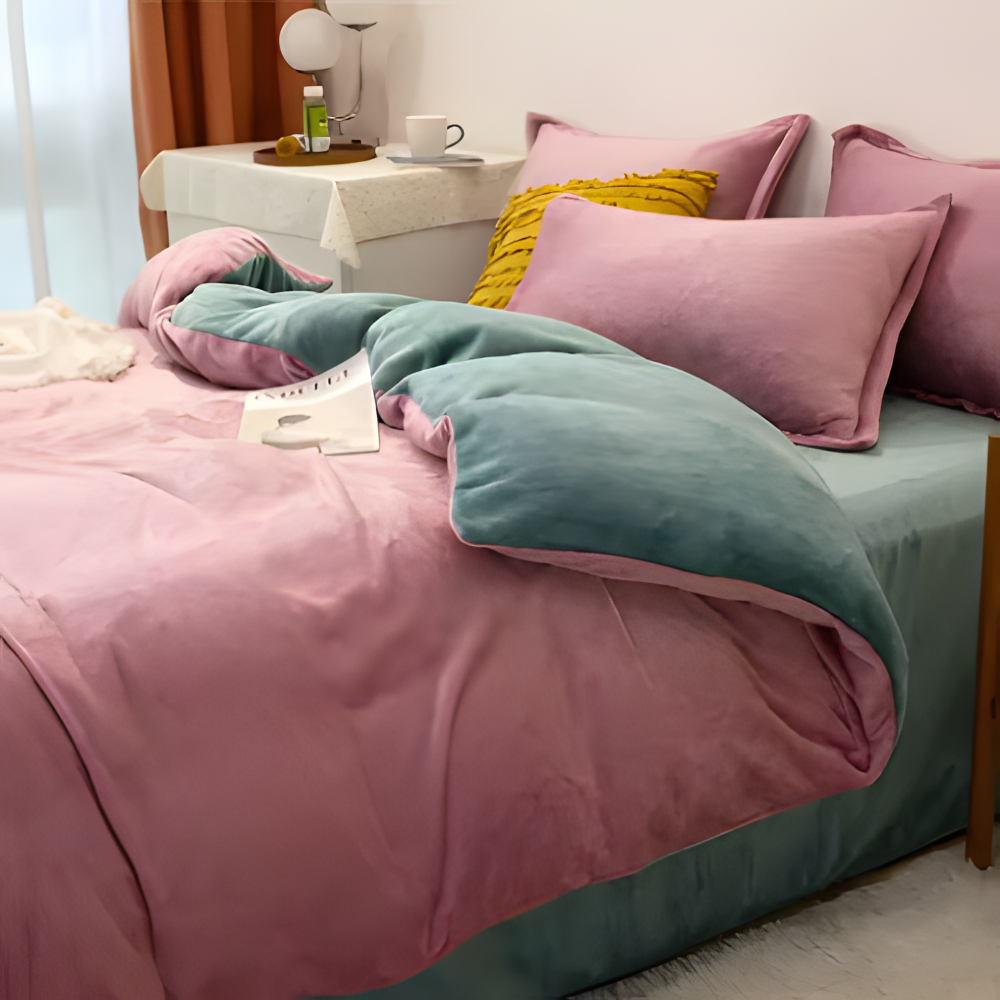 Gemütlicher Flanell Bettbezug - Weiche, Warme Polyester Bettwäsche