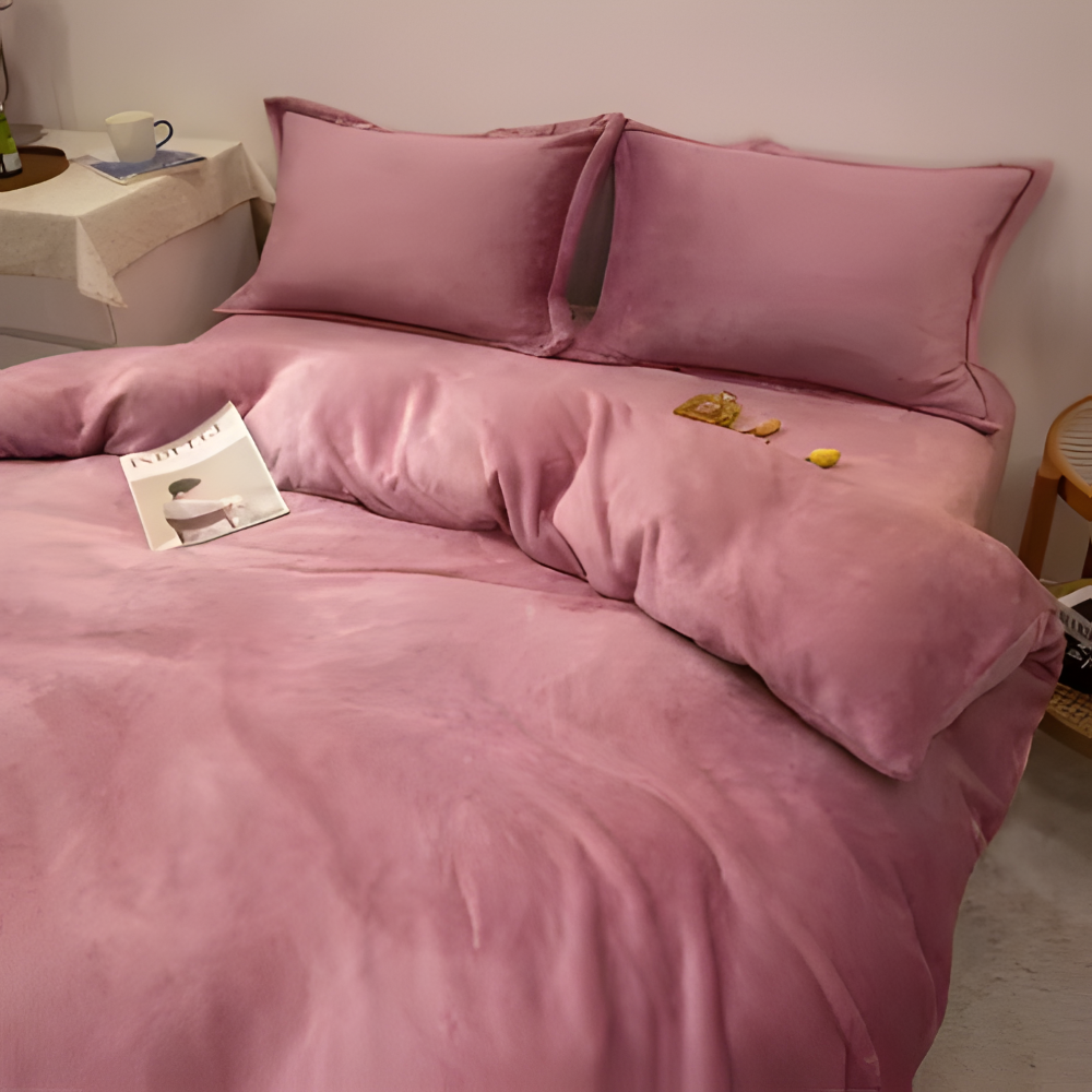 Gemütlicher Flanell Bettbezug - Weiche, Warme Polyester Bettwäsche