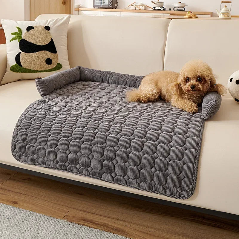 Cozy Retreat Haustierbett | Weicher Polyester-Plüsch, Gepolsterte Kanten 4
