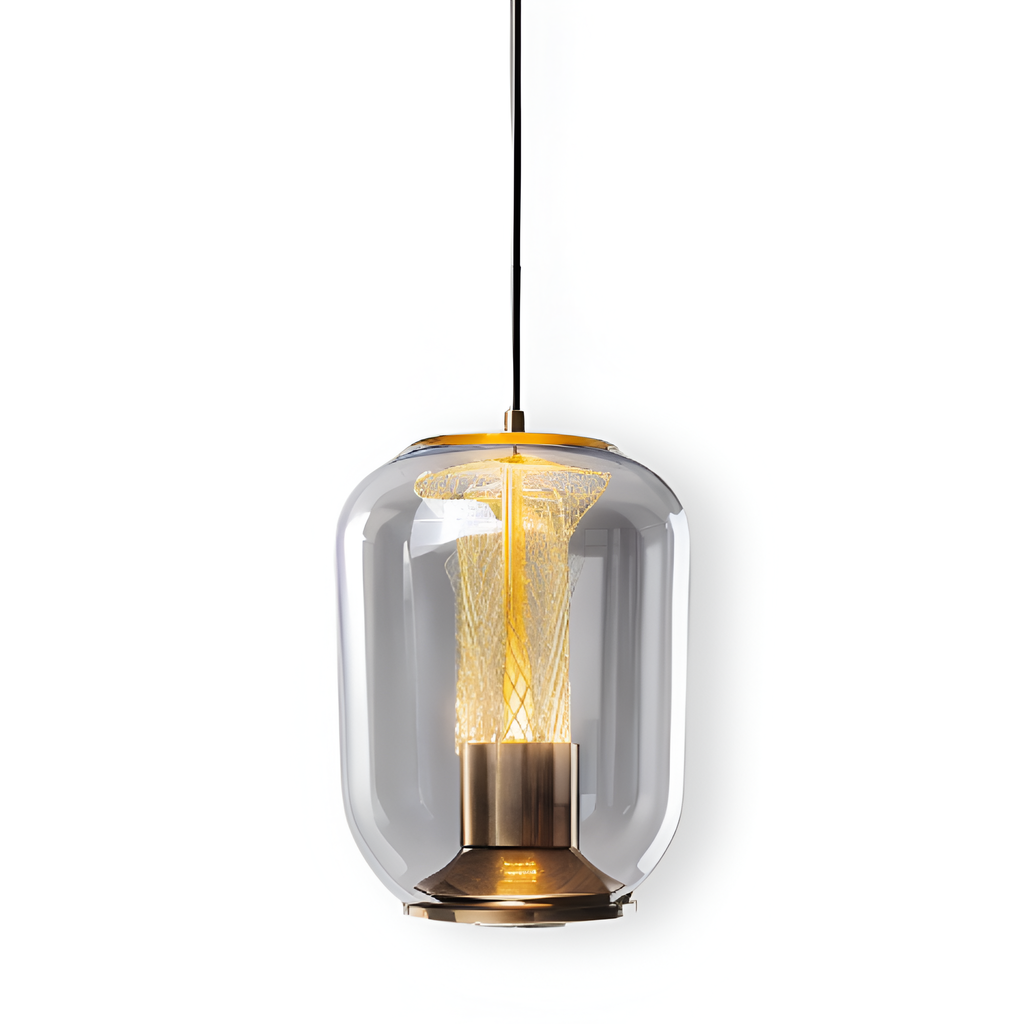 Crista Pendelleuchte  -  Rauchgraues Glas Hängelampe - LED Hängelampen