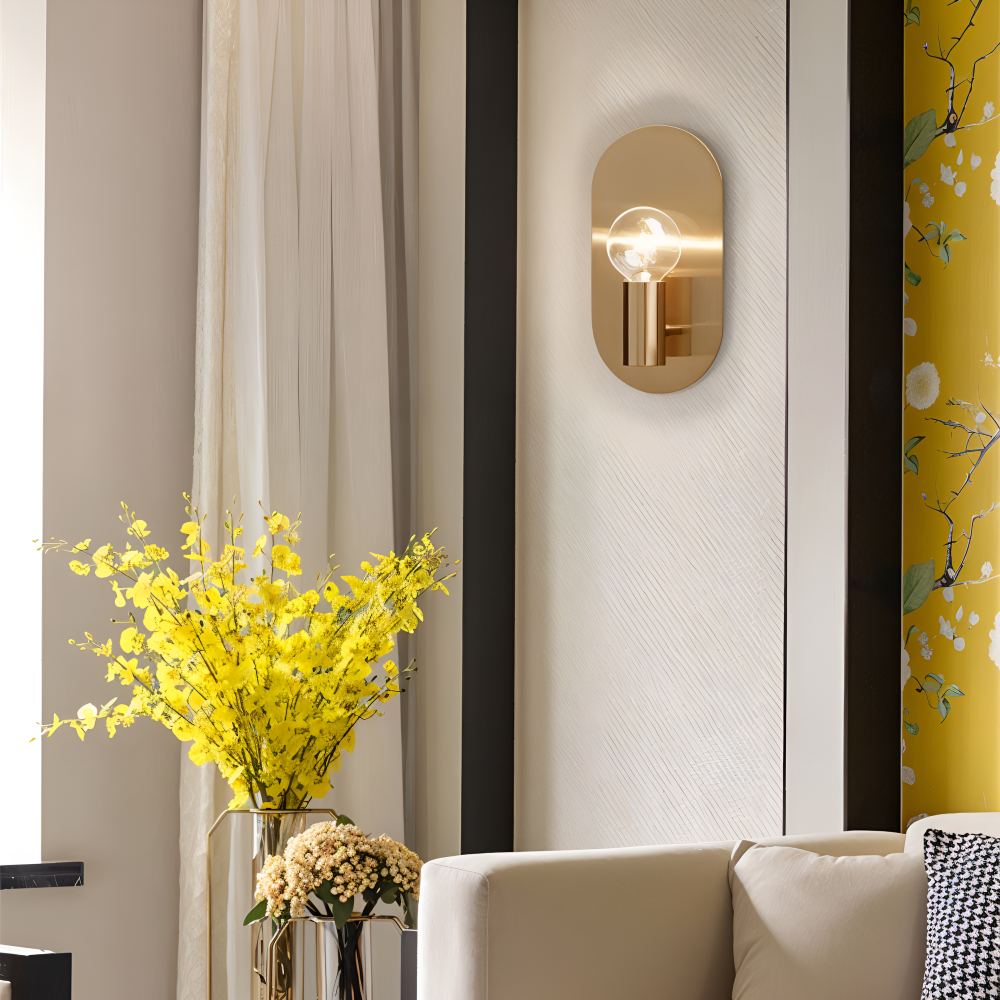 Cu Wandleuchte - Golden Plate Polished Sconce Wandleuchte - Moderne Wandleuchte Design - Wandleuchten LED Indoor