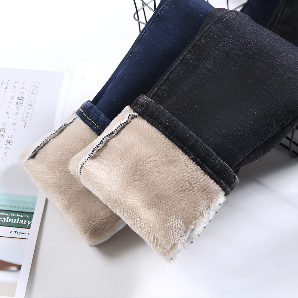CurveFit Fleece Legging - Skinny Jeans für Damen mit Hoher Taille und Sherpa-Futter