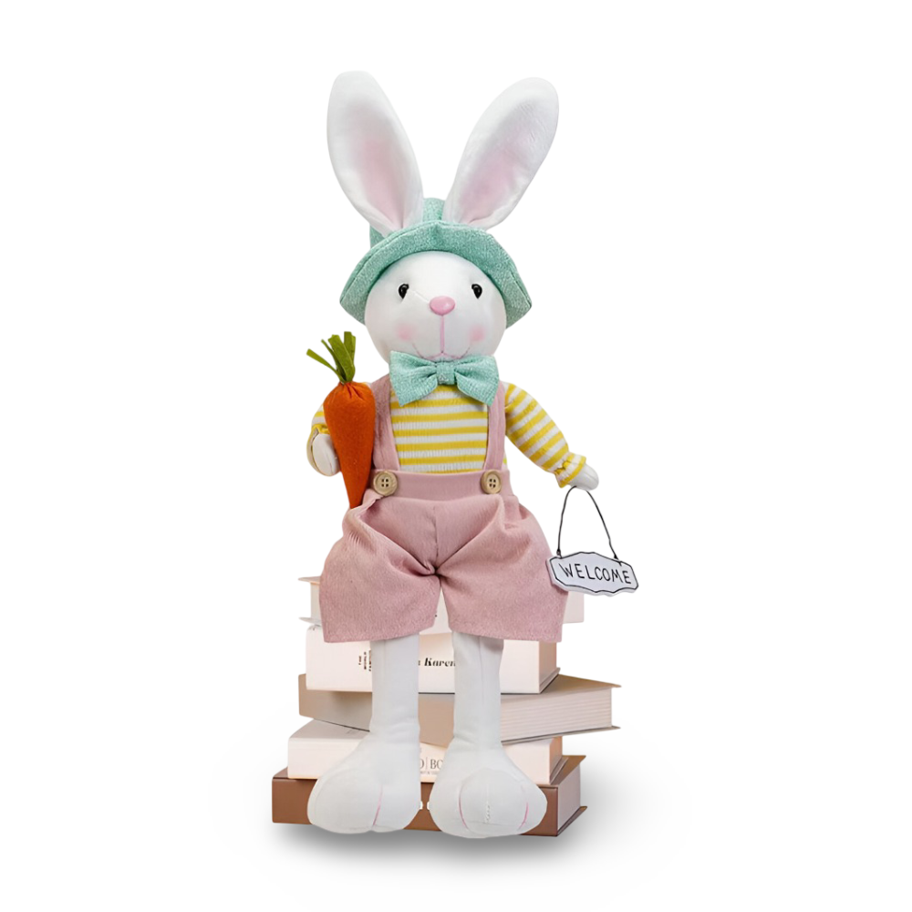 CushBunnie - Weicher Stoff Osterhase - Liebenswerte Osterdeko